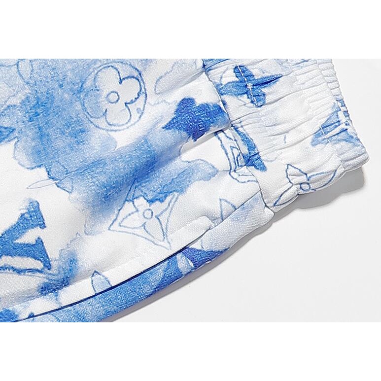 Quần short in họa tiết LV thời trang cho nam nữ