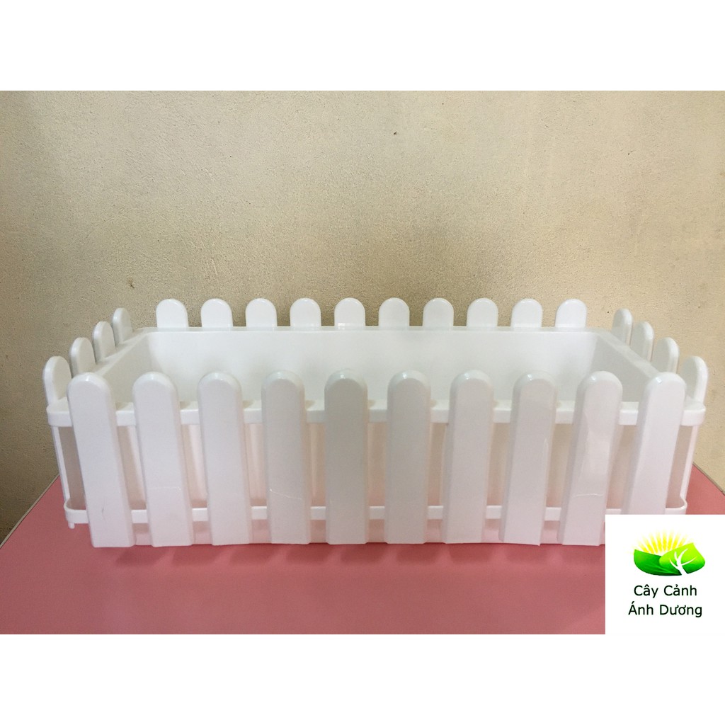 Chậu trồng hoa viền hàng rào, giá treo chậu 45x20x15cm