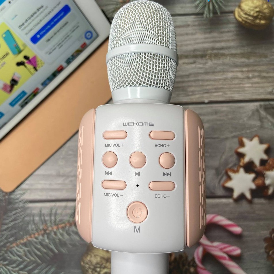 NEW Mic Karaoke WK D23 Hỗ Trợ Ghi Âm Kết Nối Bluetooth Cắm Được USB Và Thẻ Nhớ CHÍNH HÃNG