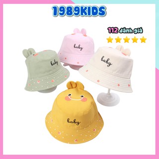 Mũ vành cho bé gái từ 1 tuổi đến 3 tuổi họa tiết baby mùa hè đáng yêu xinh xắn MV04