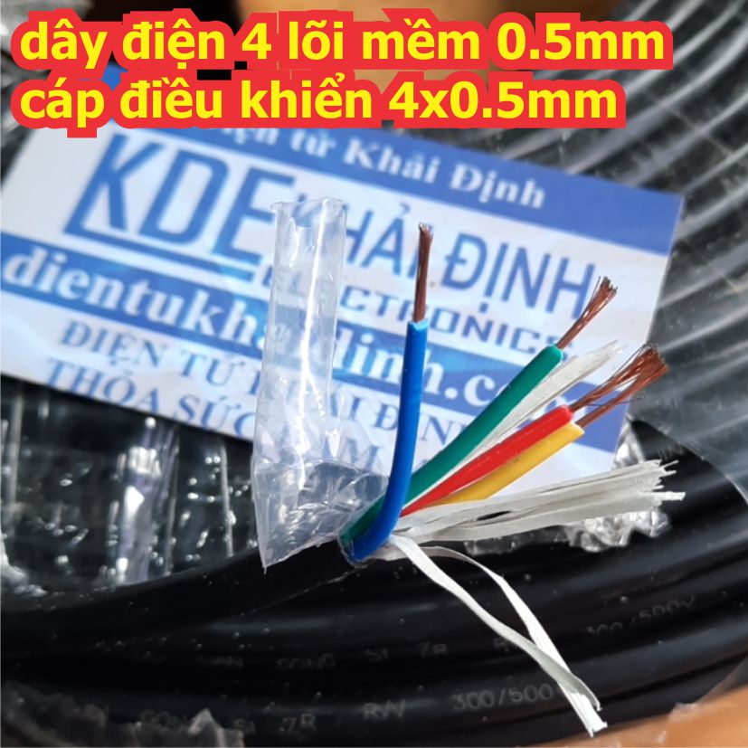 3 mét dây điện 4 lõi mềm 0.5mm cáp điều khiển 4x0.5mm kde7985