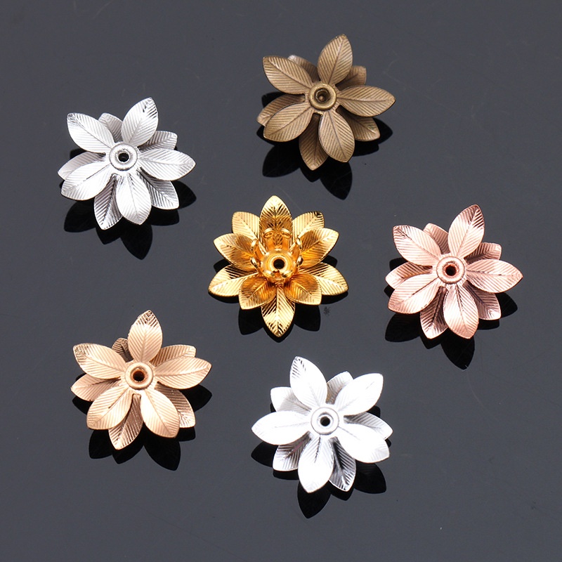 Phiến nhụy hoa 3 lớp 6*15mm nguyên liệu làm trâm làm trang sức cổ trang cosplay cổ phục có màu KC