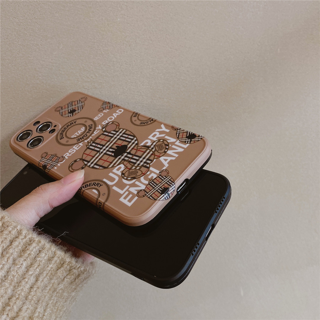 Ốp điện thoại nhựa mềm họa tiết logo burberry/chú gấu cho iPhone12 mini 11 PRO MAX 7/8plus SE2020 X/XS XR XSMAX | BigBuy360 - bigbuy360.vn