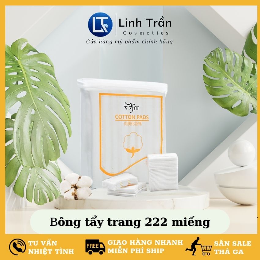 Bông Tẩy Trang FM Cotton Pads 222 Miếng 3 Lớp Hàng Nội Địa
