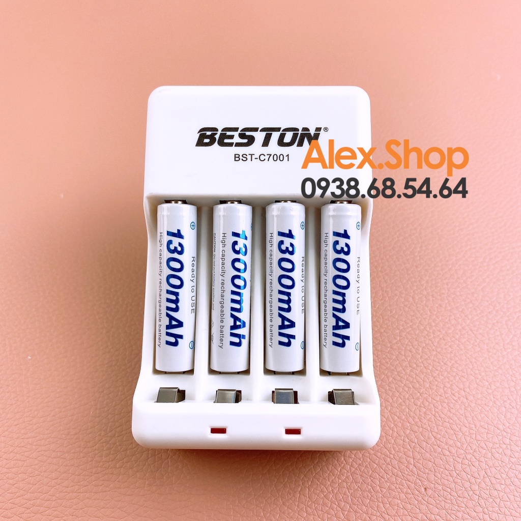 Xả LỗBộ Pin Sạc BESTON AA/AAA 3300/3000/1200/1300/1100mAh Pin Sạc Hoặc Kèm Sạc