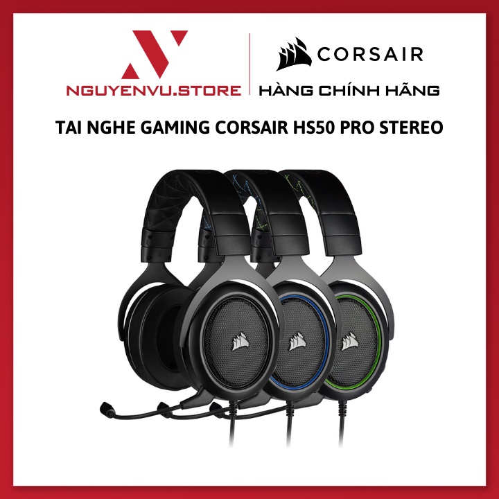 Tai Nghe Gaming Corsair HS50 Pro Stereo - Hàng chính hãng