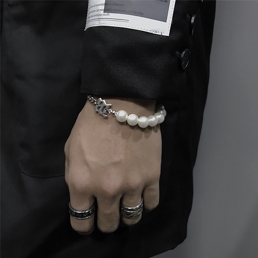 Vòng tay/ dây chuyền hợp kim đính ngọc trai nhân tạo sang trọng