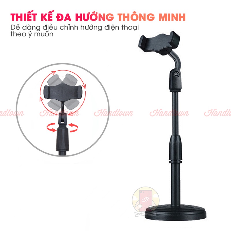 COMBO Bộ 2 Giá Đỡ Điện Thoại Loại 1 Quay Đa Chiều Tự Điều Chỉnh Độ Cao Quay Tiktok Chụp Ảnh Xem Phim Chất Lượng HANDTOWN