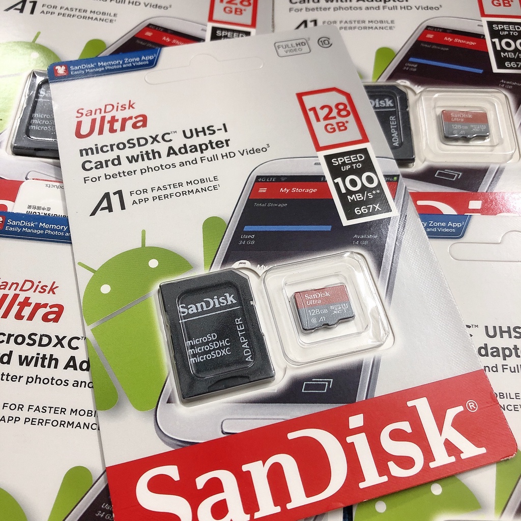 Thẻ nhớ SD Sandisk 128GB 64GB 32GB 16GB Ultra upto 170MB/s