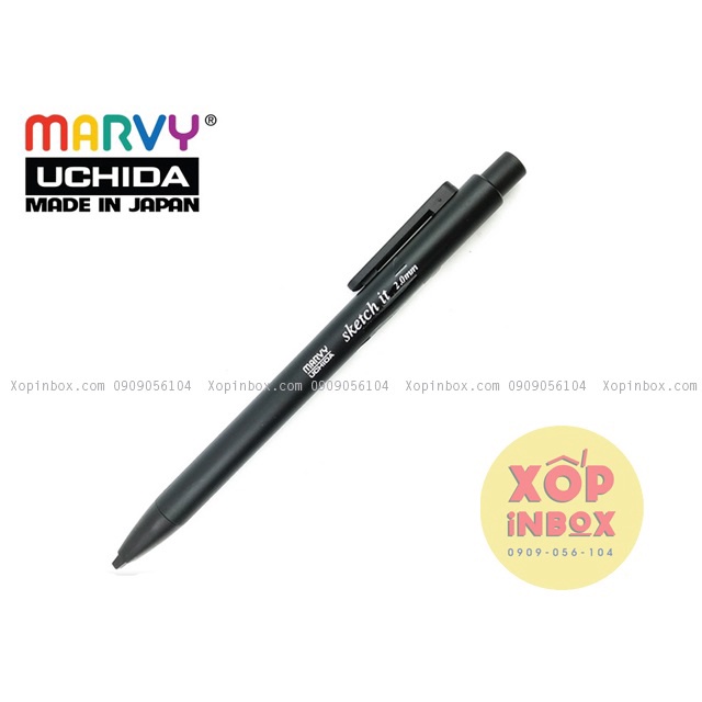 Combo Bút chì kim kèm hộp ngòi Marvy Sketch it 2.0 mm