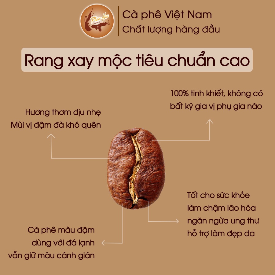 [500g] Cà phê Phan Hui Premium Quality Arabica nguyên chất 100% phù hợp cho phan phin và pha máy - Phan Hui Coffee | BigBuy360 - bigbuy360.vn