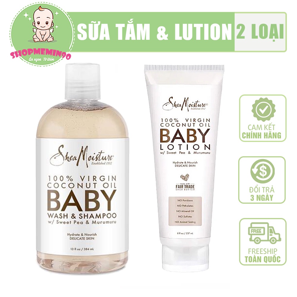 Sữa tắm -Lution dưỡng ẩm Baby Shea Moisture giúp da bé luôn mịn màng