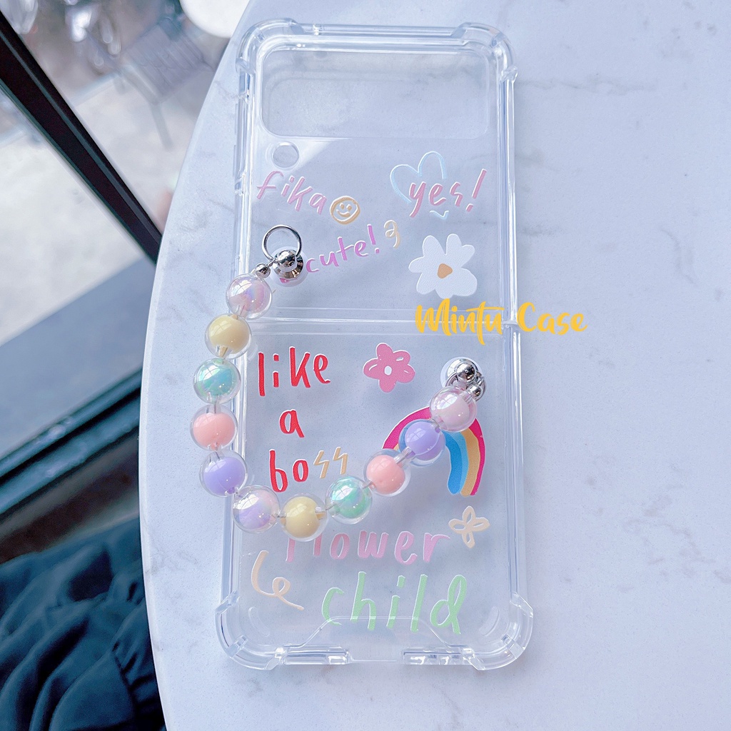 Ốp Samsung Galaxy Z Flip 4 / Z Flip4 5G / Z Flip3 5G / Z Flip 3 kèm móc khóa - ZF302