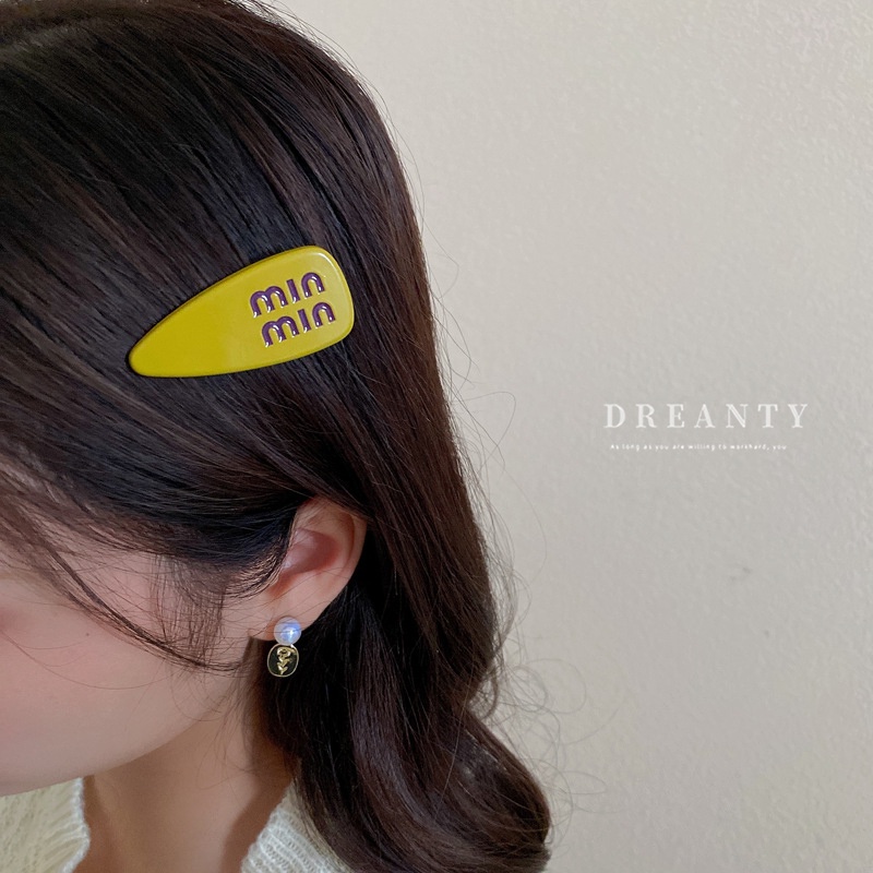 Kẹp Tóc Mái Ngang Hình Học / Giọt Nước / Chữ Cái Thời Trang Hàn Quốc Dễ Phối Đồ