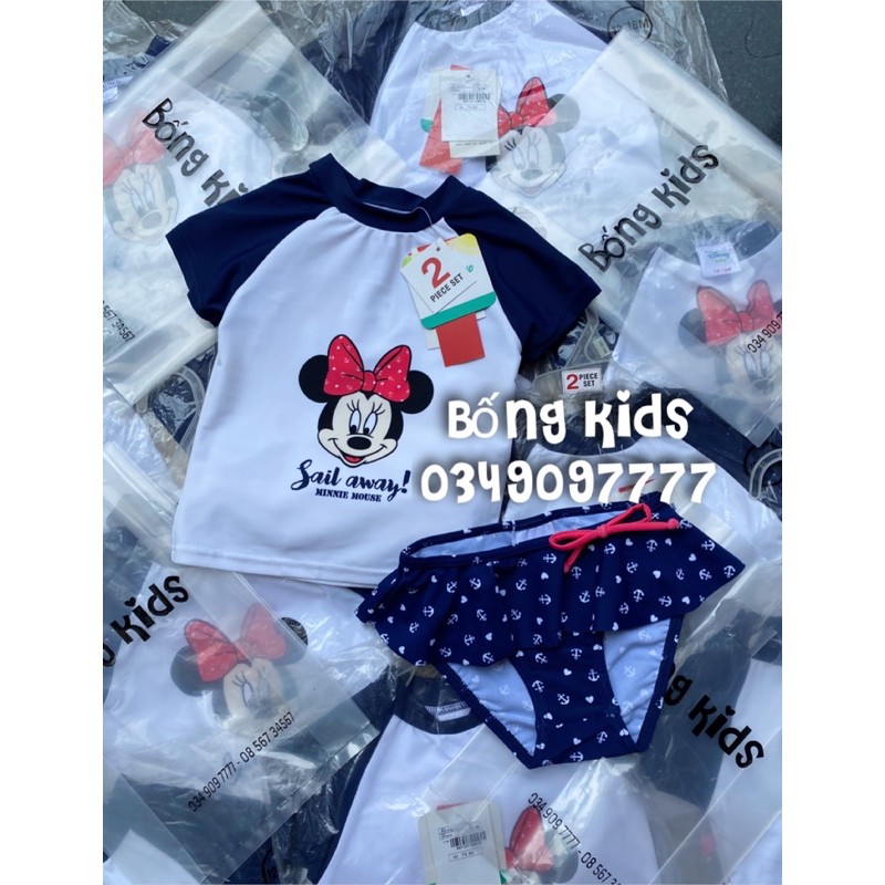 Đồ Bơi Bé Gái Minnie Tay Navy FOX