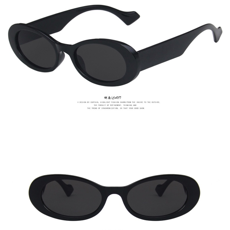 Kính mát gọng oval phong cách phương Tây thời trang cho nam và nữ