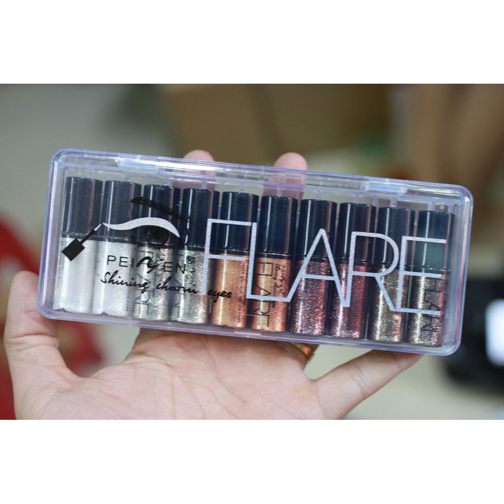SÉT NHŨ MẮT FLARE/Set màu nhũ đa năng cuốn hút như vì sao đêm