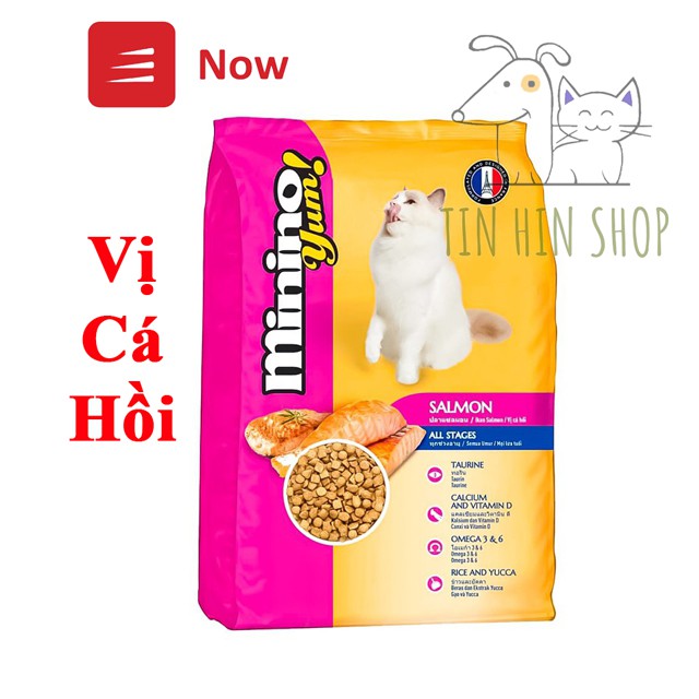 [Vị mới] Thức ăn cho mèo Minino Yum vị Cá Hồi 350g