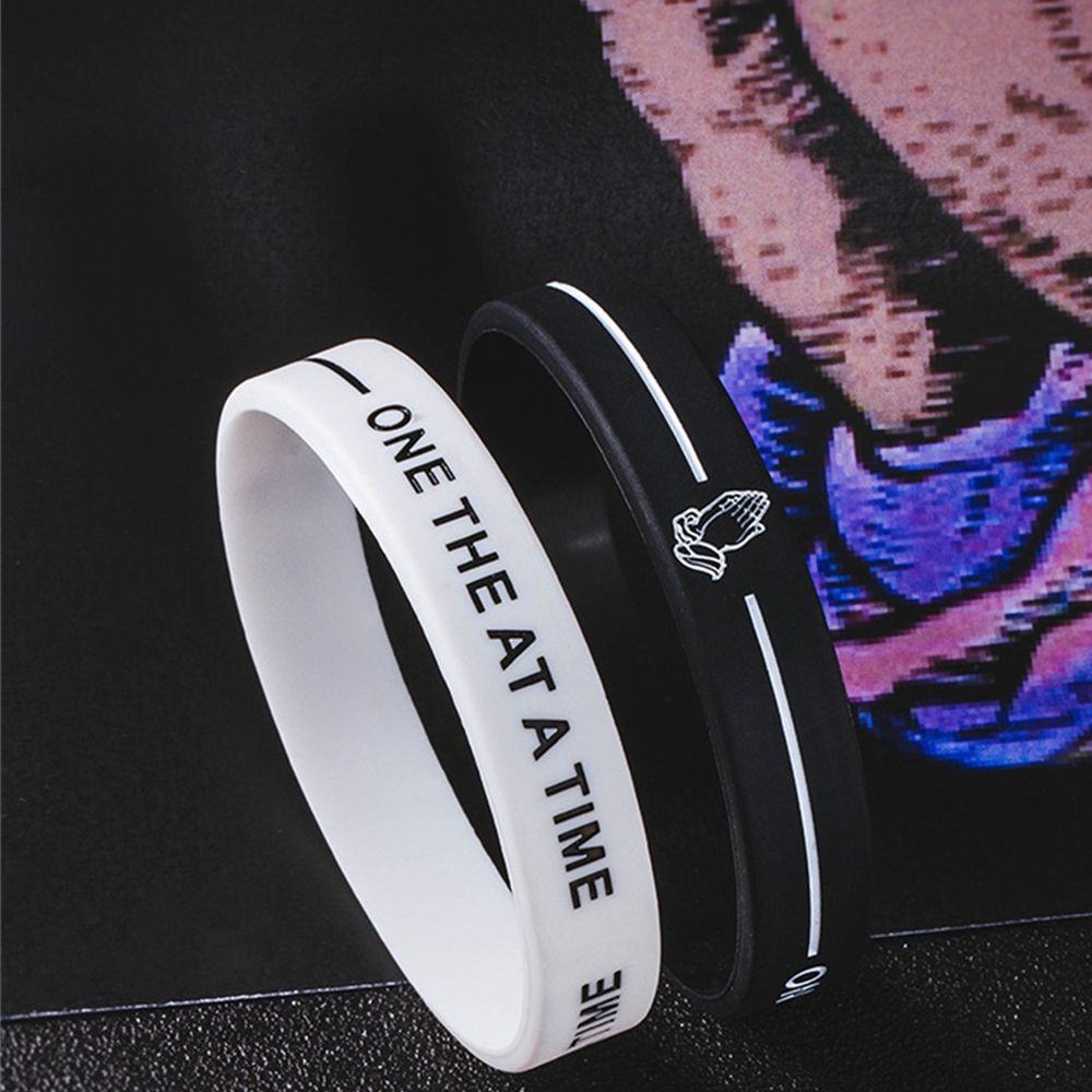 Vòng đeo tay cao su silica gel chống nước nhiều màu mới dành cho nam nữ