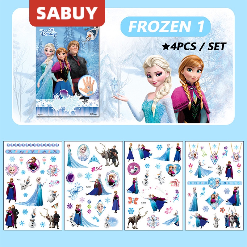 DISNEY Hình Xăm Dán Chống Nước Hình Chuột Mickey Minnie Và Kỳ Lân Đáng Yêu Cho Bé