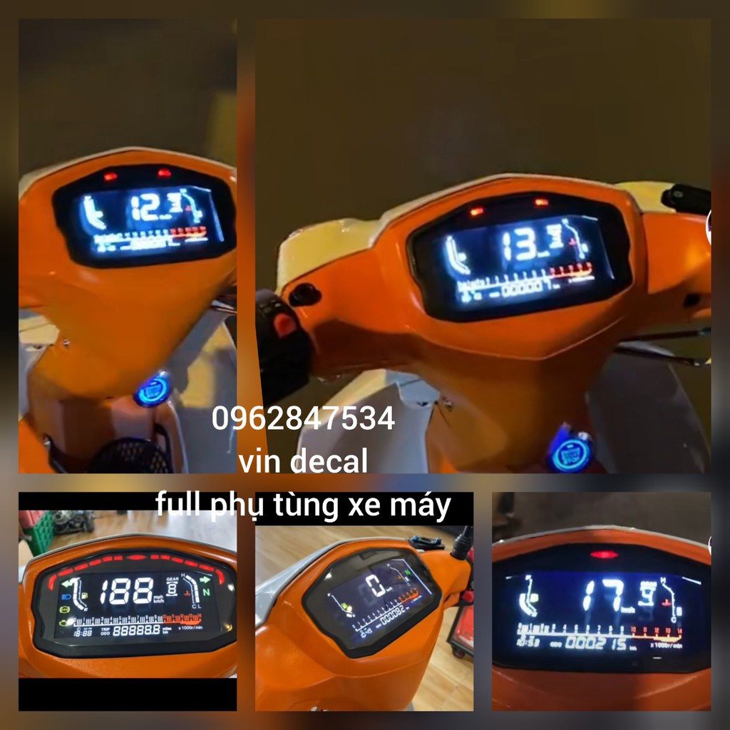Đồng hồ DUCATI full chức năng cho các loại xe máy - Vindecal BD