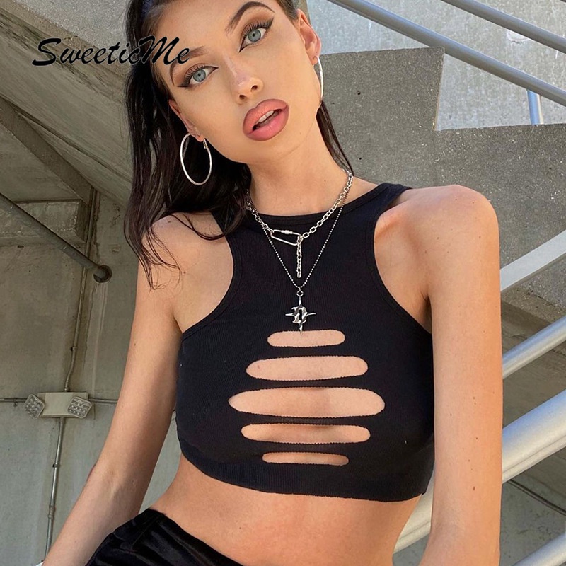 Áo Tank Top Dáng Ôm Kiểu Mới Quyến Rũ Thời Trang Dành Cho Nữ