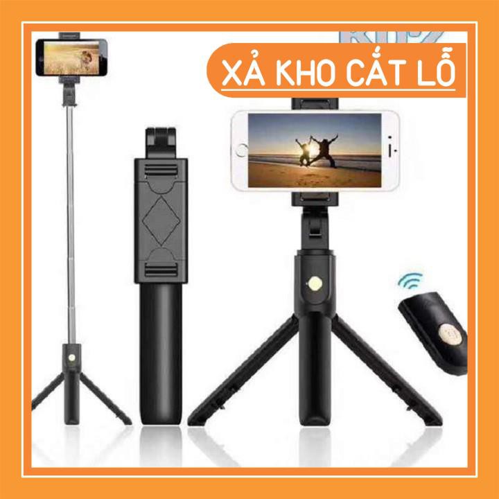 Gậy Chụp Hình Selfie Kiêm Giá Đỡ Tripod 3 Chân Cho Điện Thoại Bluetooth K07 ( Có Ảnh Thật )