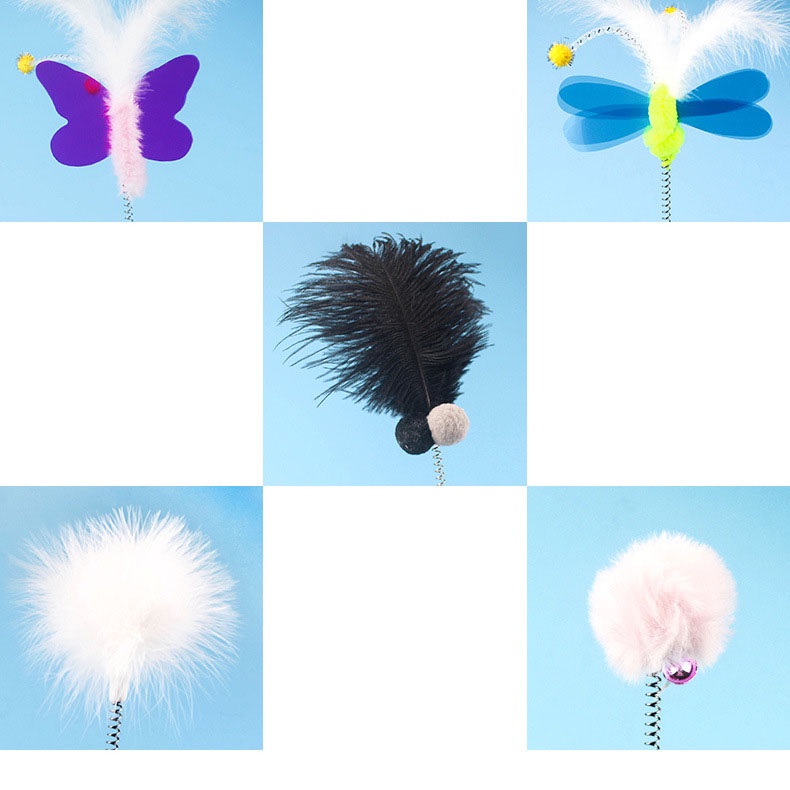 Gậy Cào Lông Vũ Hình Chuồn Chuồn / Chuồn Chuồn Hoạt Hình Có Nhạc Cho Mèo Cưng