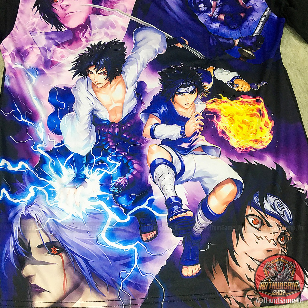 Áo thun Naruto Sasuke Retsude 3D Đen, Gaara, áo phông Anime Manga có size bé cho trẻ em mới nhất (Shop AoThunGame