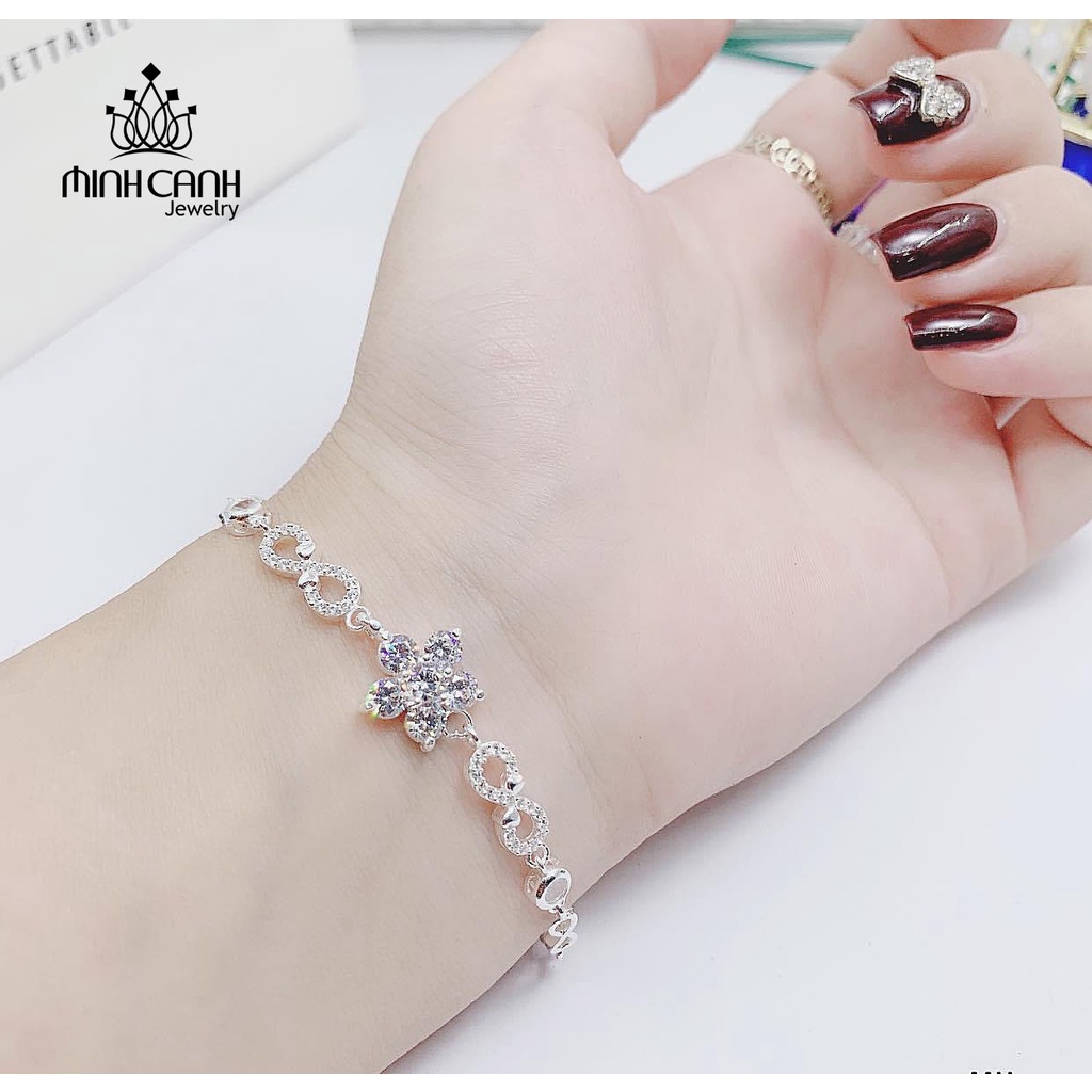 Lắc Tay Bạc Hoa 5 Cánh Vô Cực - Minh Canh Jewelry