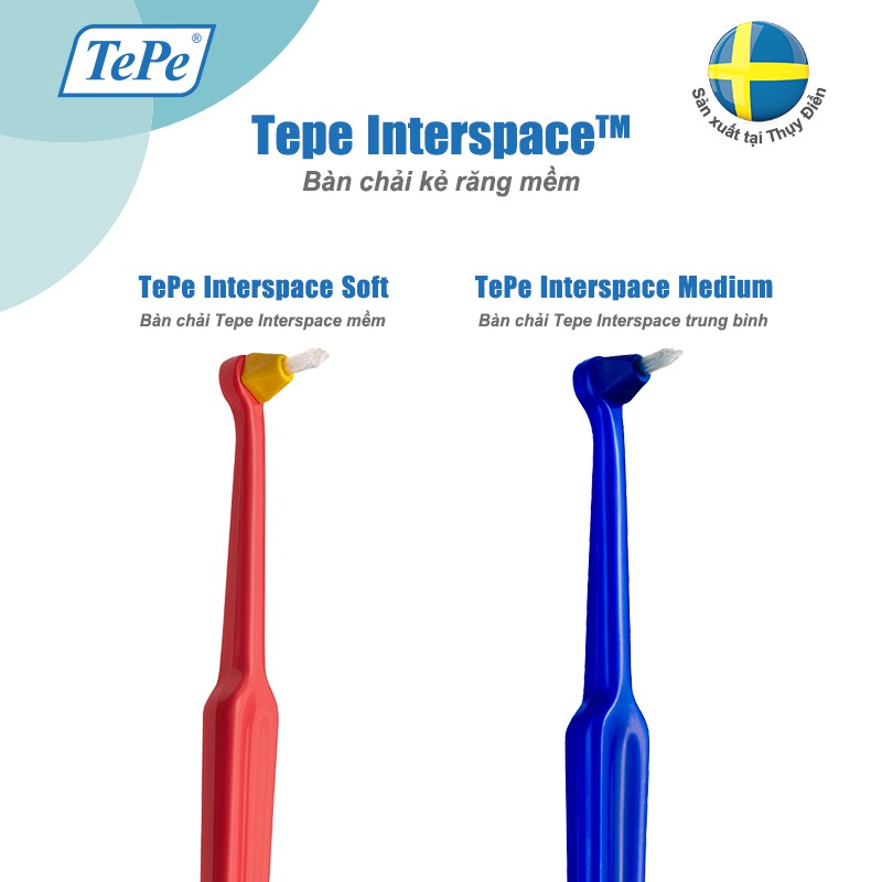 Bàn chải đánh răng cho người chỉnh nha, răng implant Tepe Interspace