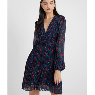 Đầm ZARA dập ly hoa nhí mặc gầy xinh xinh