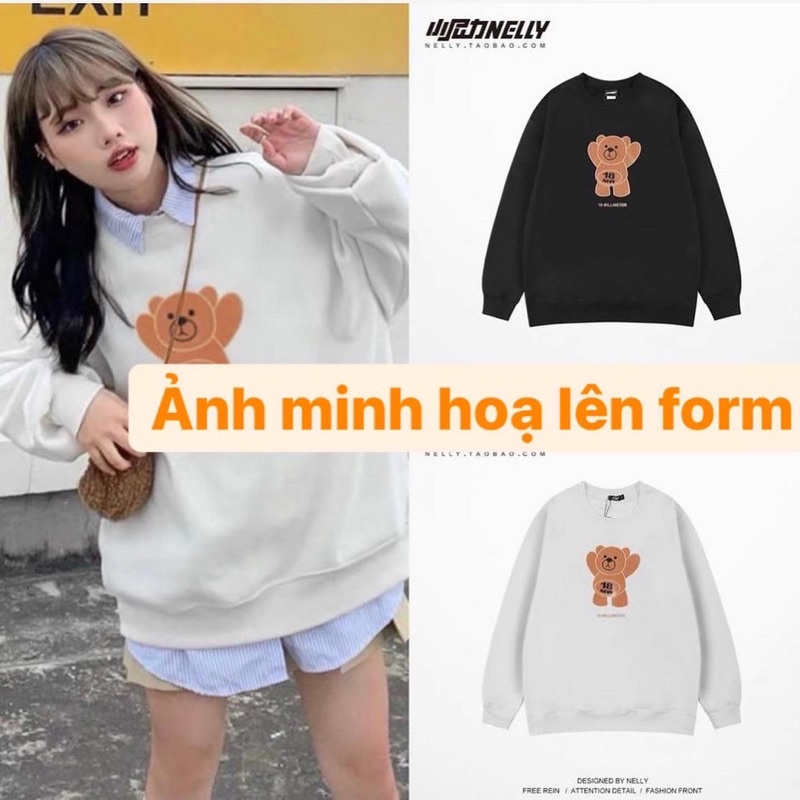 Áo sweater Gu xuất xịn 100% form rộng oversize