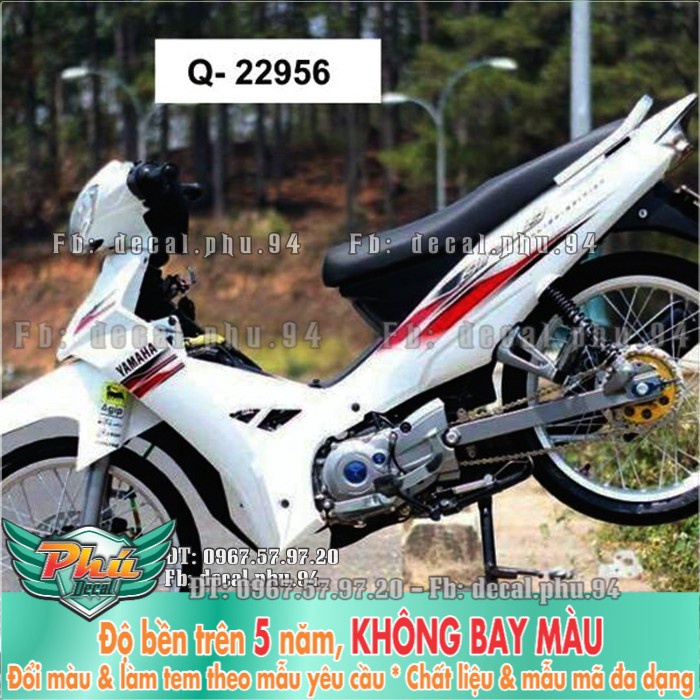 Tem rời Sirius 2015 xe trắng (P) -1