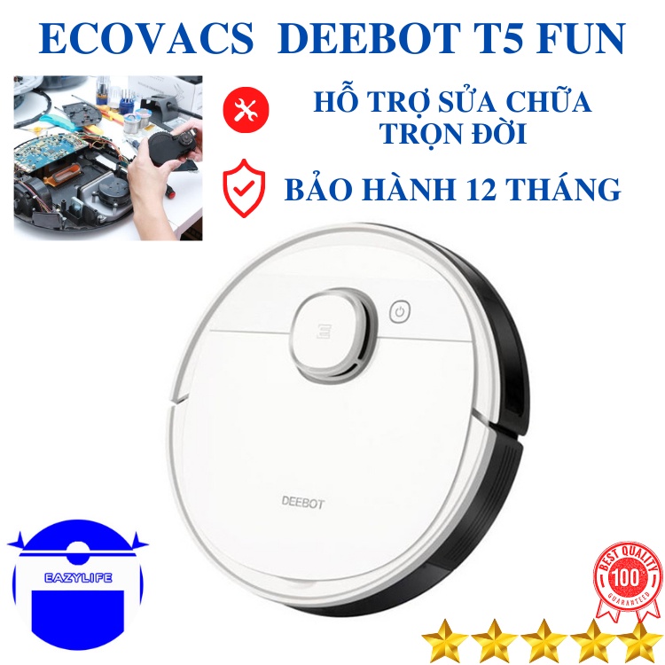 Robot hút bụi lau nhà Ecovacs Deebot T5 Fun - DX33, Hàng Nguyên Seal, Mới 100%, Giá Rẻ .