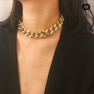 Vòng choker xích vàng