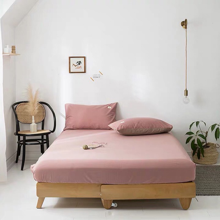 Vỏ ga trải giường Cotton Tici drap giường bo chun đủ size màu sắc sang trọng