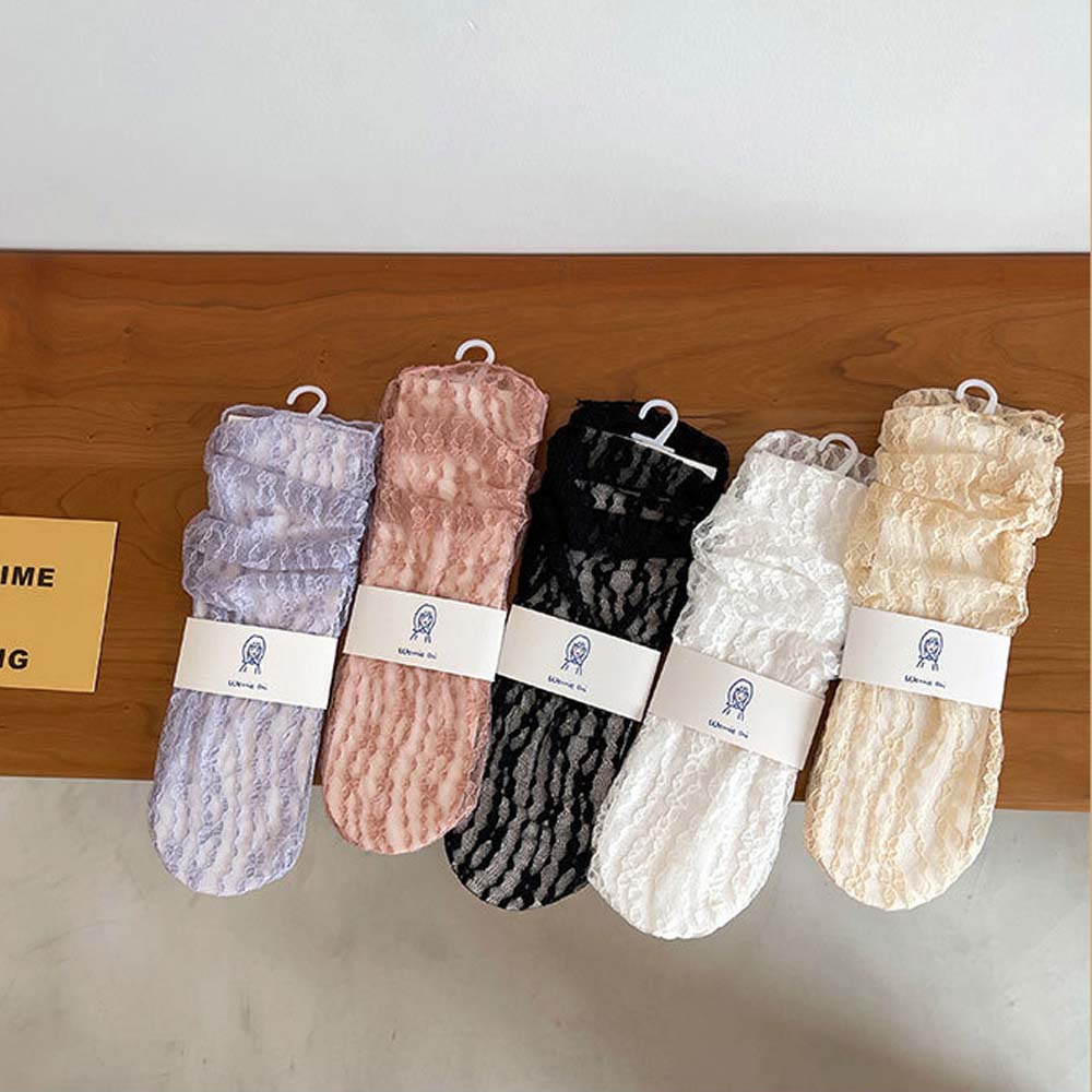 Vớ ren hoa xuyên thấu phong cách lolita dễ thương thời trang xuân hè cho nữ BACK2LIFE