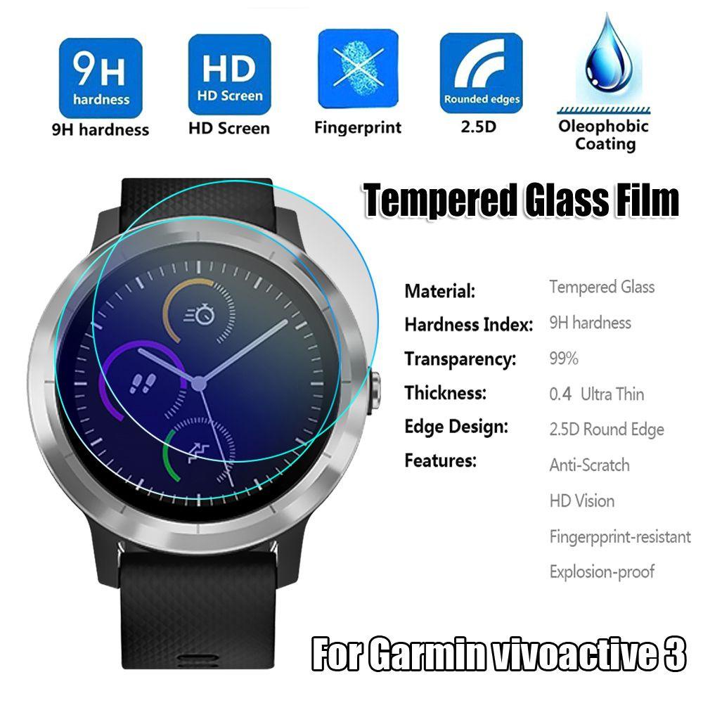 BTLIMER 3 Kính Cường Lực Cho Đồng Hồ Thông Minh Garmin Vivoactive 3 Premium 2.5D HD Và Phụ Kiện