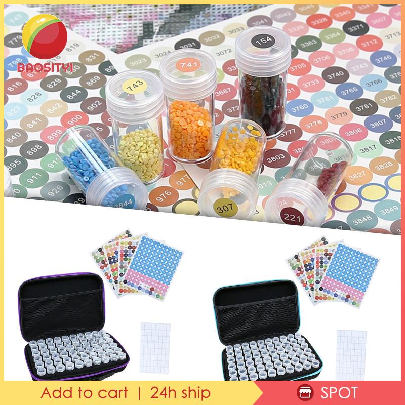 Hộp Đựng Tranh Đính Đá 60 Ngăn Có Khóa Kéo Hiệu Baosity1