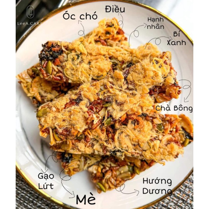 Thanh Gạo Lứt  ngũ cốc,siêu chà bông,bịch hút chân không, ăn kiêng, giảm cân, siêu ngon, giòn đặc biệt