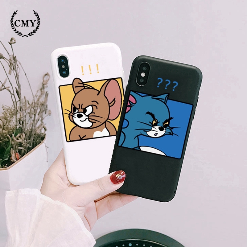 Ốp điện thoại in hình mèo và chuột cho iPhone11/11Pro 11pro Max X XR XS XS MAX 6 7 8 plus SE | BigBuy360 - bigbuy360.vn