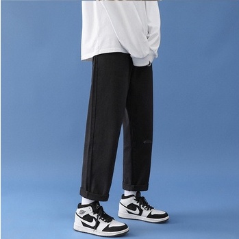 Quần BAGGY JEAN ỐNG RỘNG NAM RÁCH GỐI VNXK màu đen 2021 047 Pon.mens