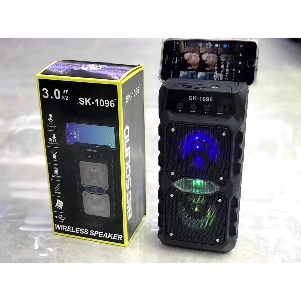 Loa bluetooth karaoke mini kèm mic SK-1096 âm thanh cực hay