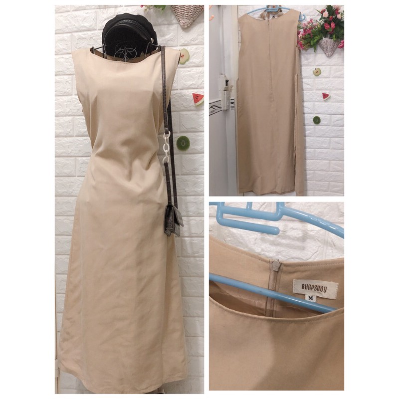 Đầm maxi hoa xô dễ thương dưới 68 kg