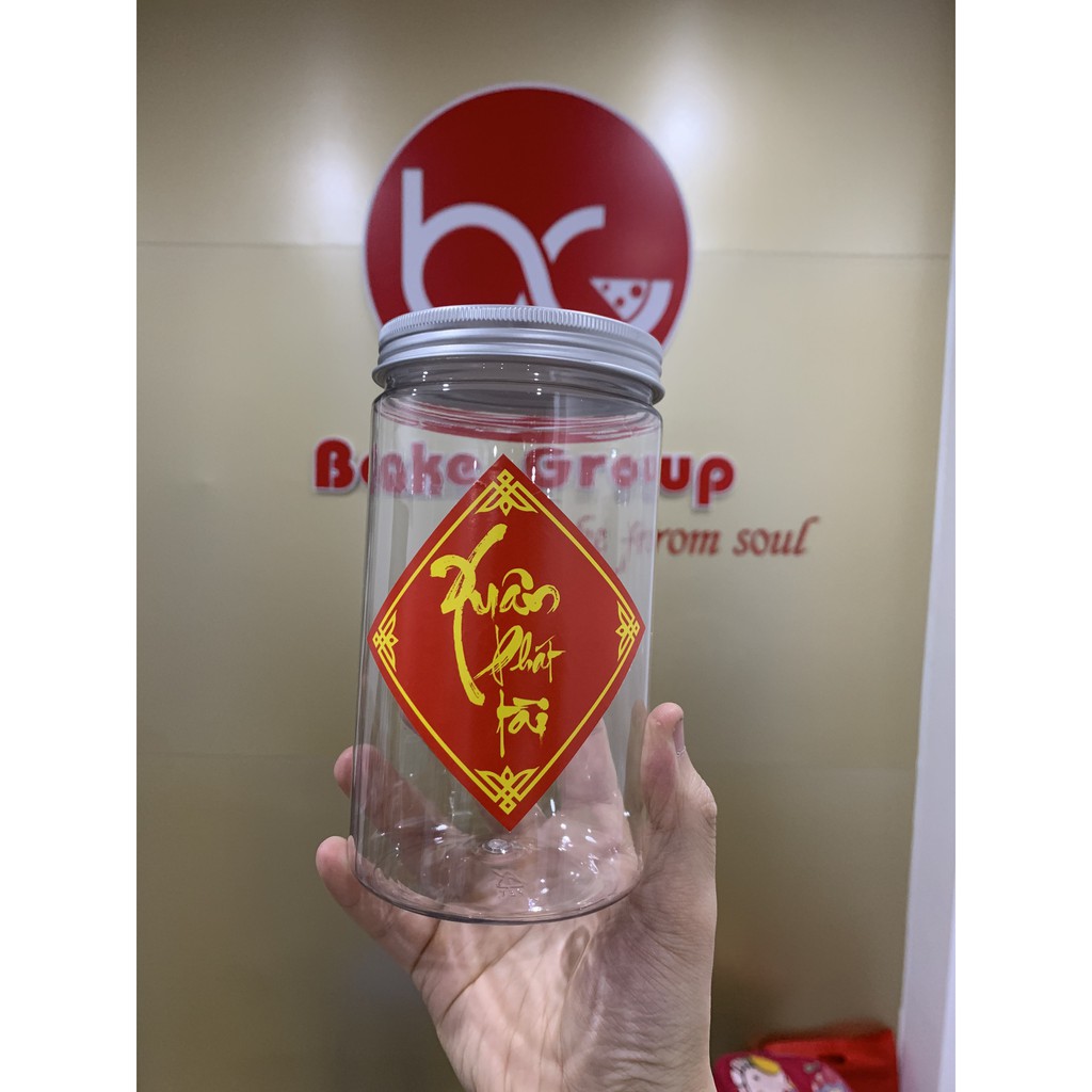 Hộp Nhựa Tròn Nắp Thiếc