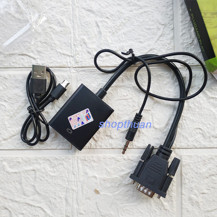 Cáp Chuyển VGA sang HDMI Có Jack Âm Thanh