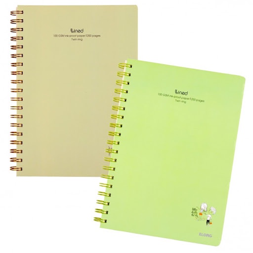 Vở kẻ ngang lò xo Lined - 200 trang; Ms 582