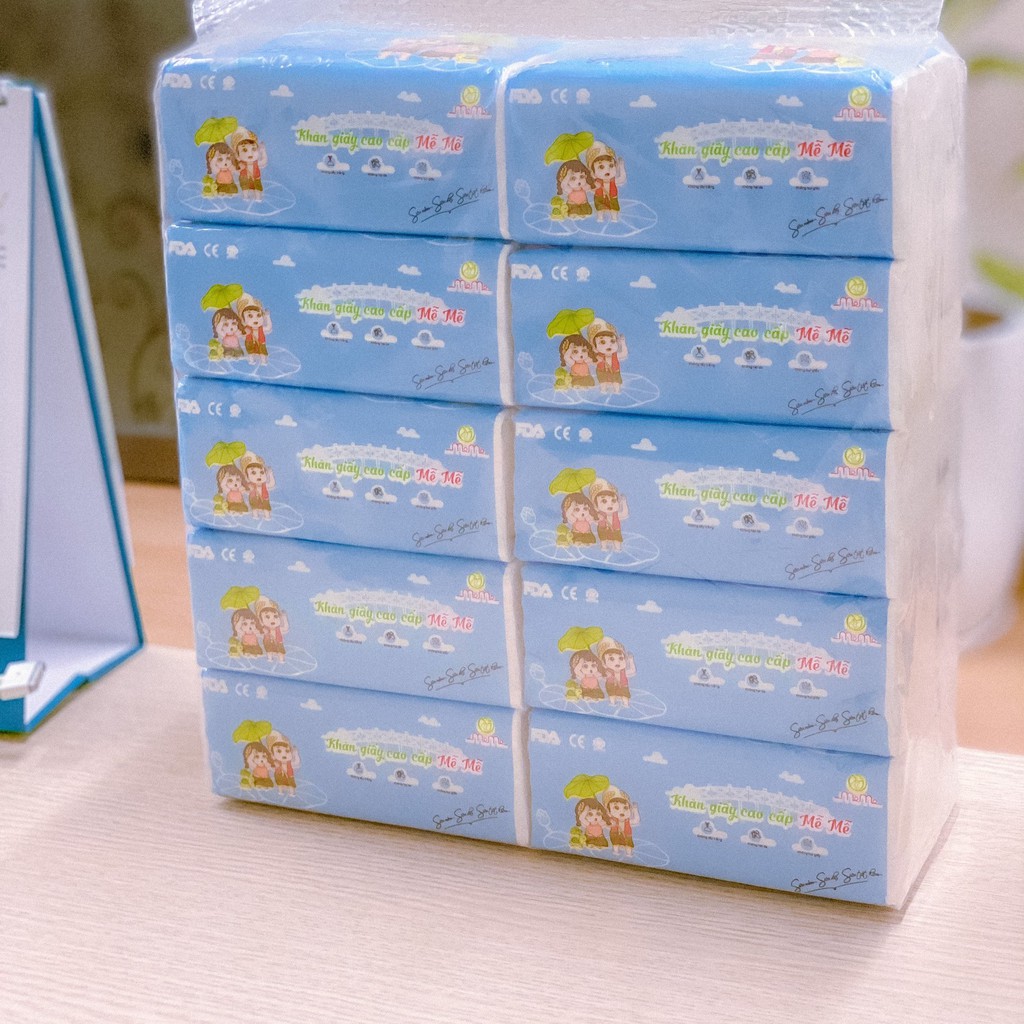 Combo 20 Gói Khăn Giấy Cao Cấp Mễ Mễ 4 Lớp,300 Tờ 120x180mm