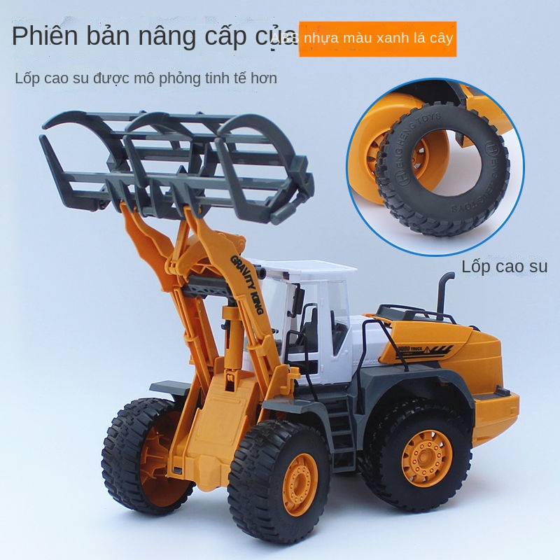 ✽▤Mô phỏng lớn máy gắp gỗ quán tính kẹp xe đẩy bằng gỗ đồ chơi trẻ em cậu bé xây dựng xe mô hình nĩa máy gắp gỗ